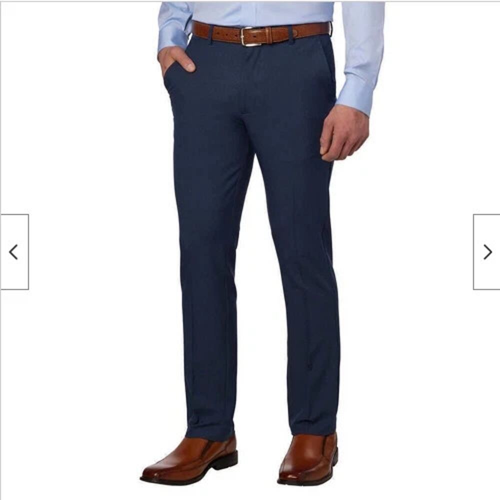 GREG NORMAN MENS ULTIMATE CLASSIC TRAVEL DRESS PANTS (NAVY 34WX30L)NWT